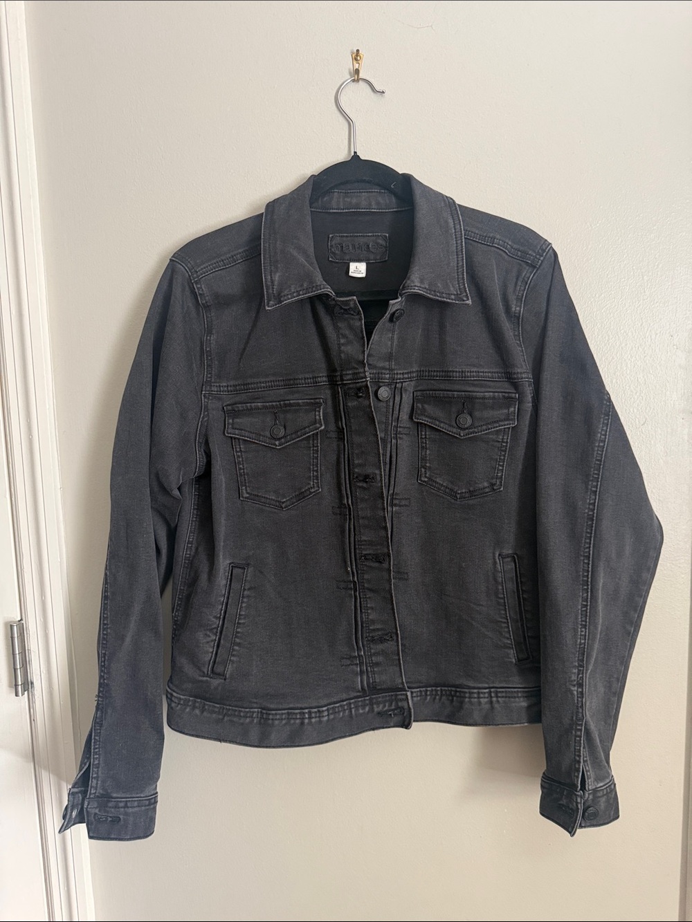 Maurices Charcoal Gray Denim Jacket - Button Front